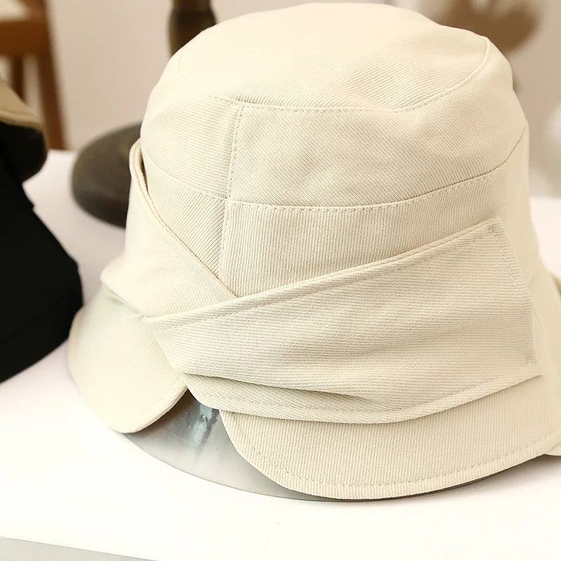 Vintage Rolled Edge Sun Bucket Hat