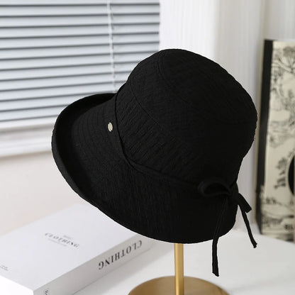Women’s Elegant Bow Foldable Bucket Hat