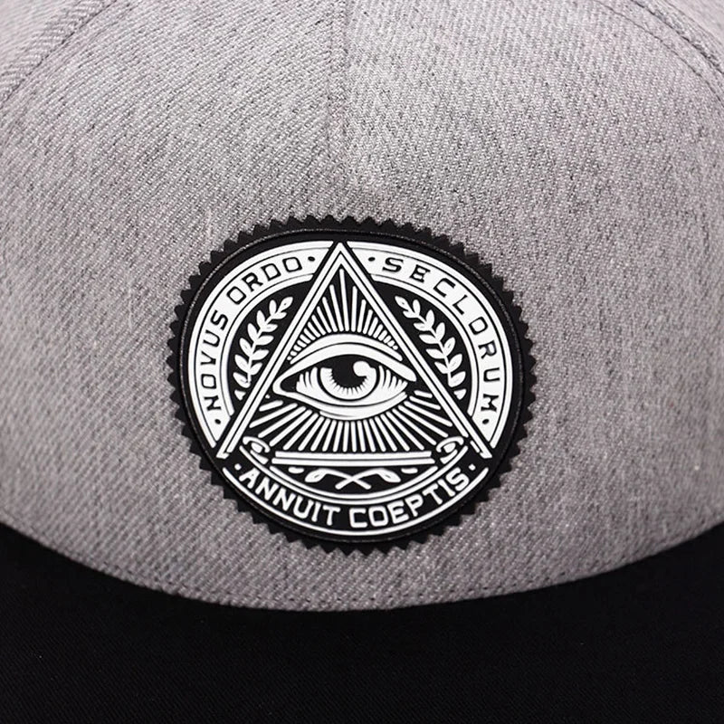 God Eyes Plastic Patch Five Panel Snapback Cap