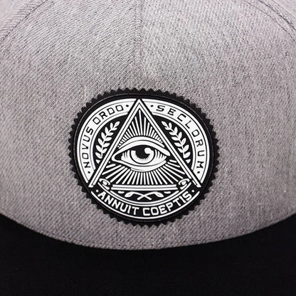 God Eyes Plastic Patch Five Panel Snapback Cap