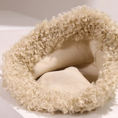 Versatile Faux Shearling Winter Fisherman Bucket Hat
