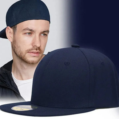 Unisex Solid Flat Brim Hip Hop Snapback