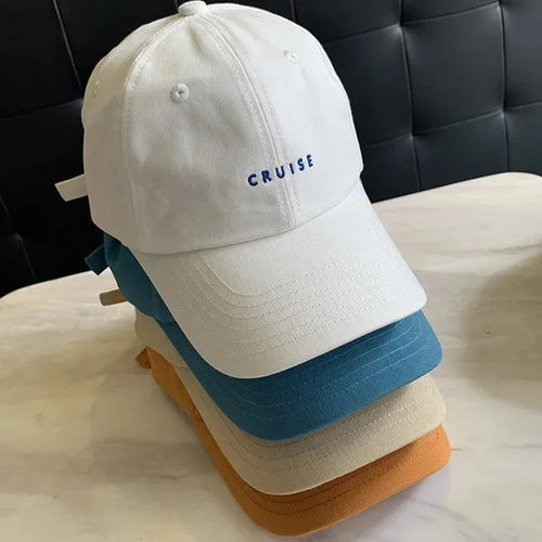 Challenge Letter Ponytail Cotton Baseball Cap