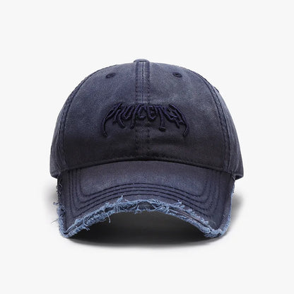 3D Letter Embroidered Soft Top Baseball Cap