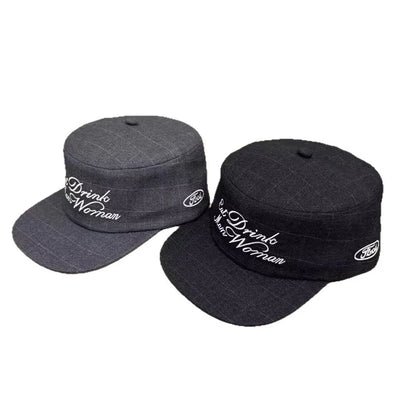 Unisex Korean Pop Letter Embroidery Snapback Cap