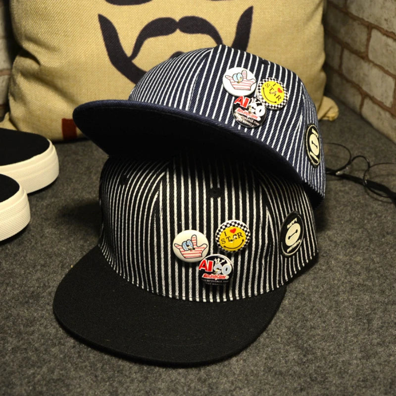 Kids Korean Style Street Hip Hop Snapback Cap