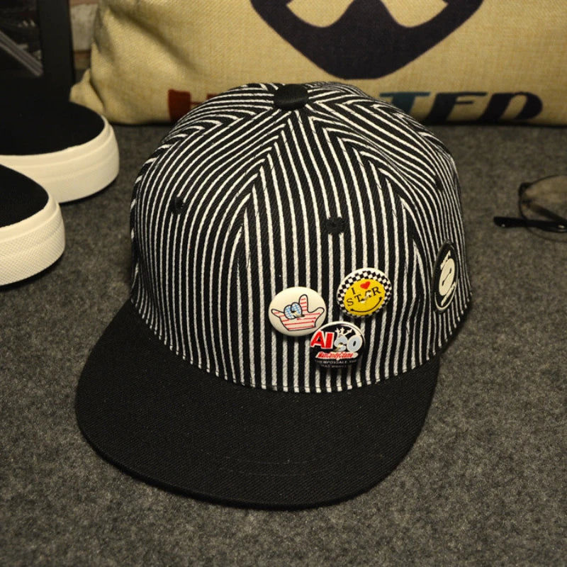 Kids Korean Style Street Hip Hop Snapback Cap