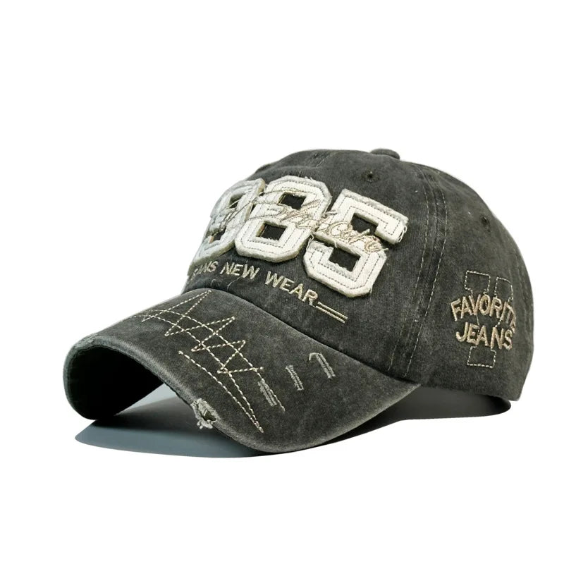 1985 Embroidery Distressed Washed Baseball Cap