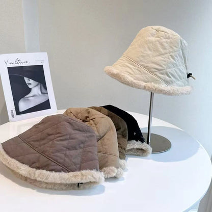 Women's Plush Winter Fisherman Bucket Hat