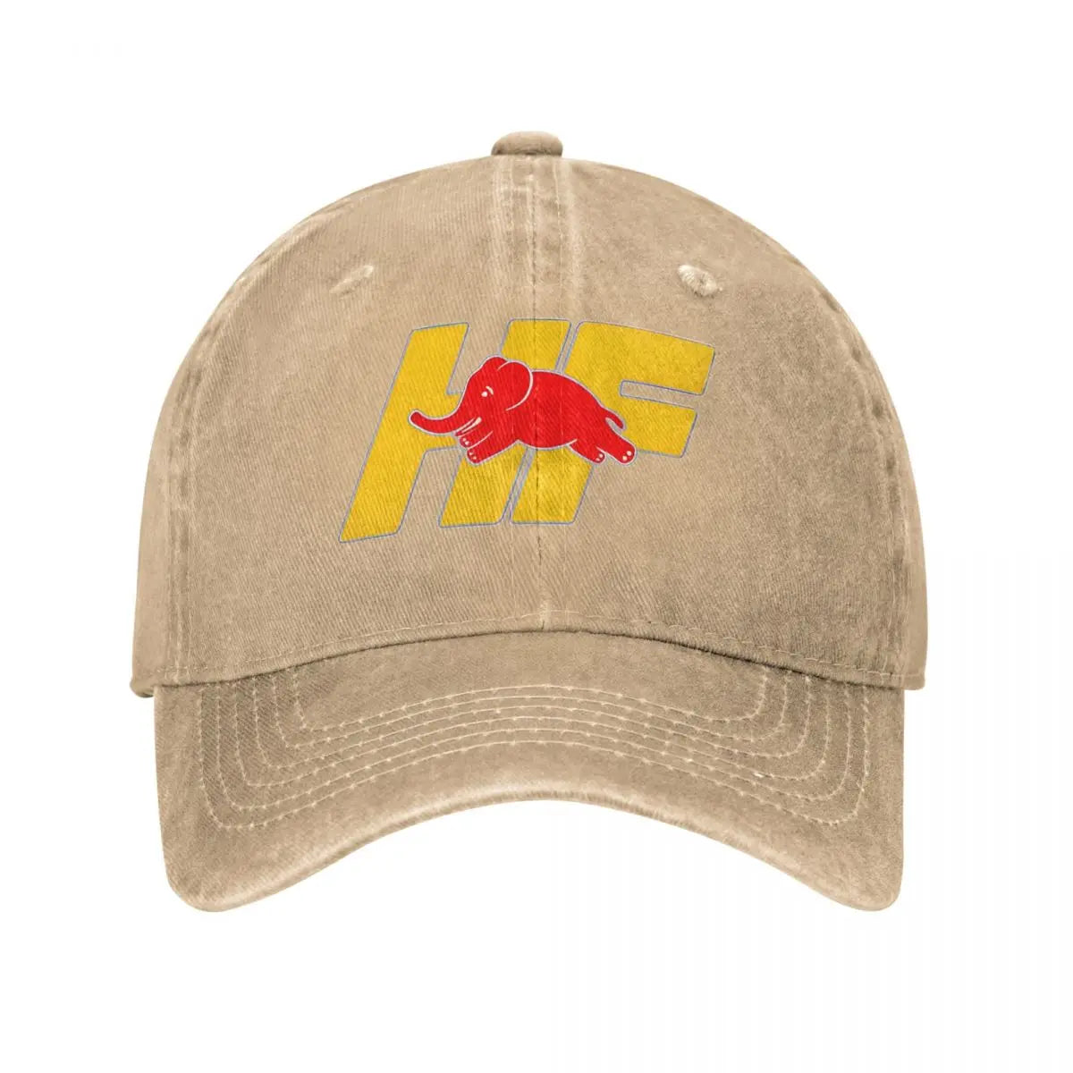 Lancia HF Elephant Distressed Denim Baseball Cap