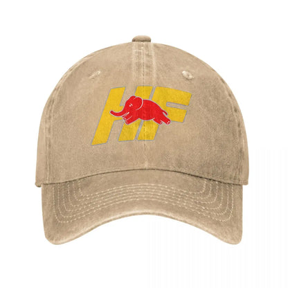 Lancia HF Elephant Distressed Denim Baseball Cap