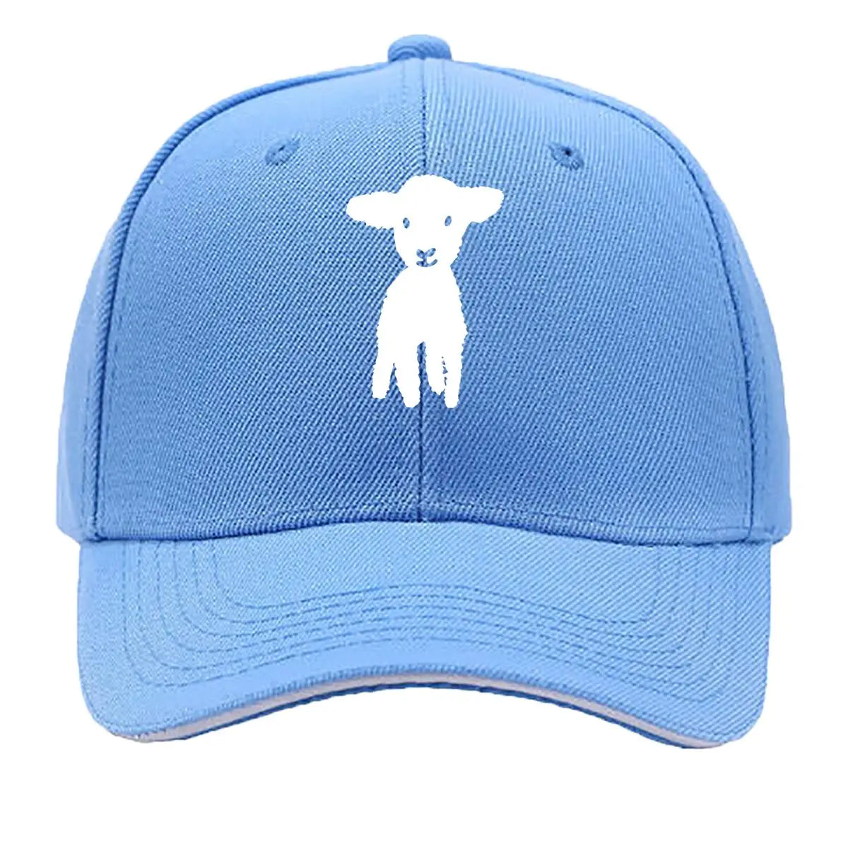 Cartoon Goat Printed Vintage Distressed Baseball Cap