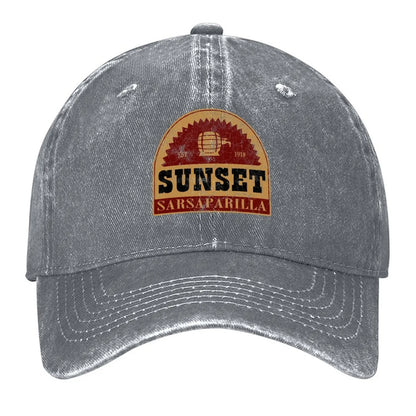 Sunset Sarsaparilla Distressed Logo Baseball Hat