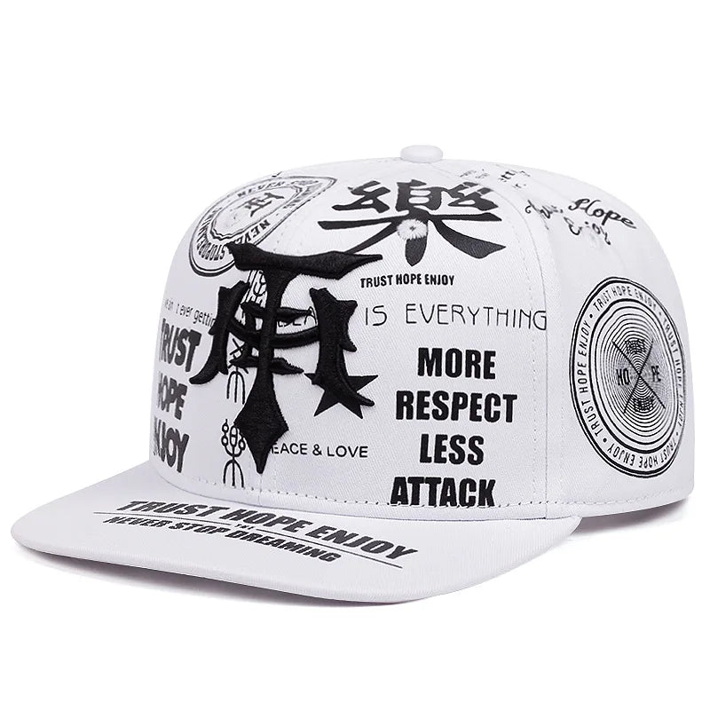 Fashion Gothic Embroidered Hip Hop Snapback Cap