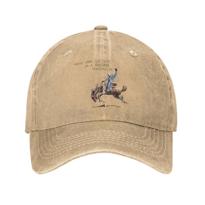 Vintage Washed "Nobody Knows What Will Happen Tomorrow" Baseball Cap