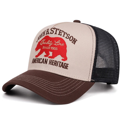 Stetson Red Bear Mesh Trucker Baseball Cap