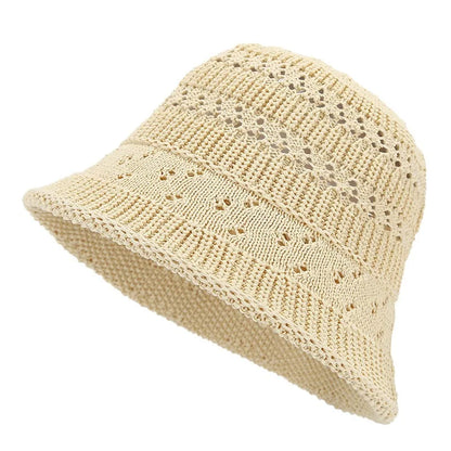 Spring Summer Knitted Vacation Beach Bucket Hat