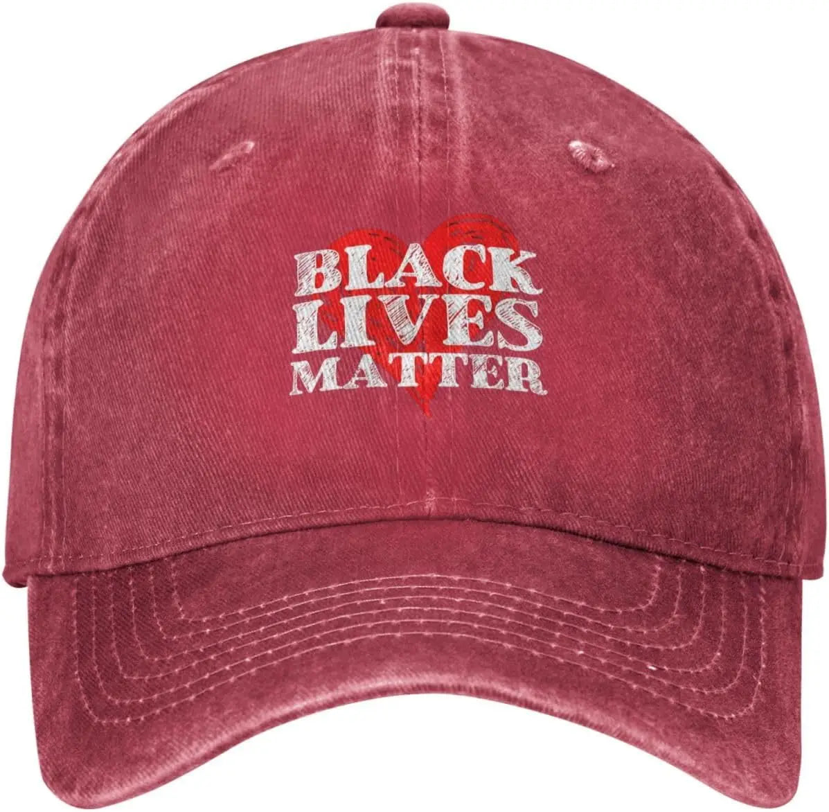Black Lives Matter Heart Distressed Baseball Cap