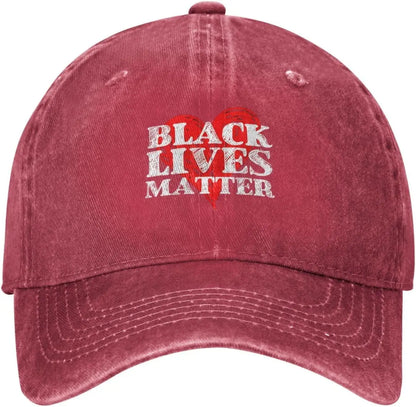 Black Lives Matter Heart Distressed Baseball Cap