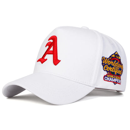 Unisex Gothic Letter A Embroidered Baseball Cap