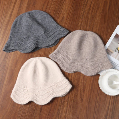 Pure Wool Knitted Fisherman Bucket Hat