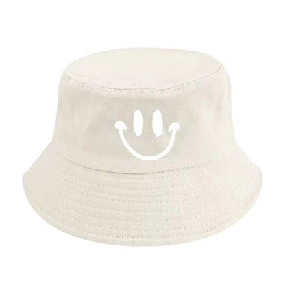 Unisex Smile Face Print Bucket Hat