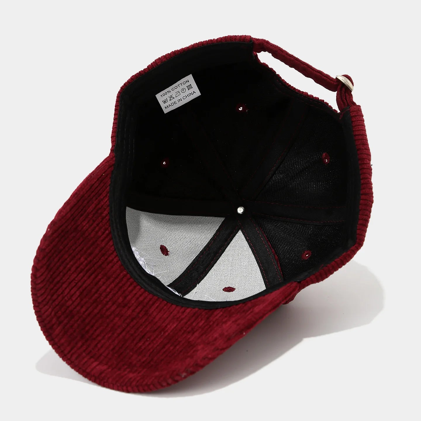 Winter Corduroy Embroidered Letter Baseball Cap