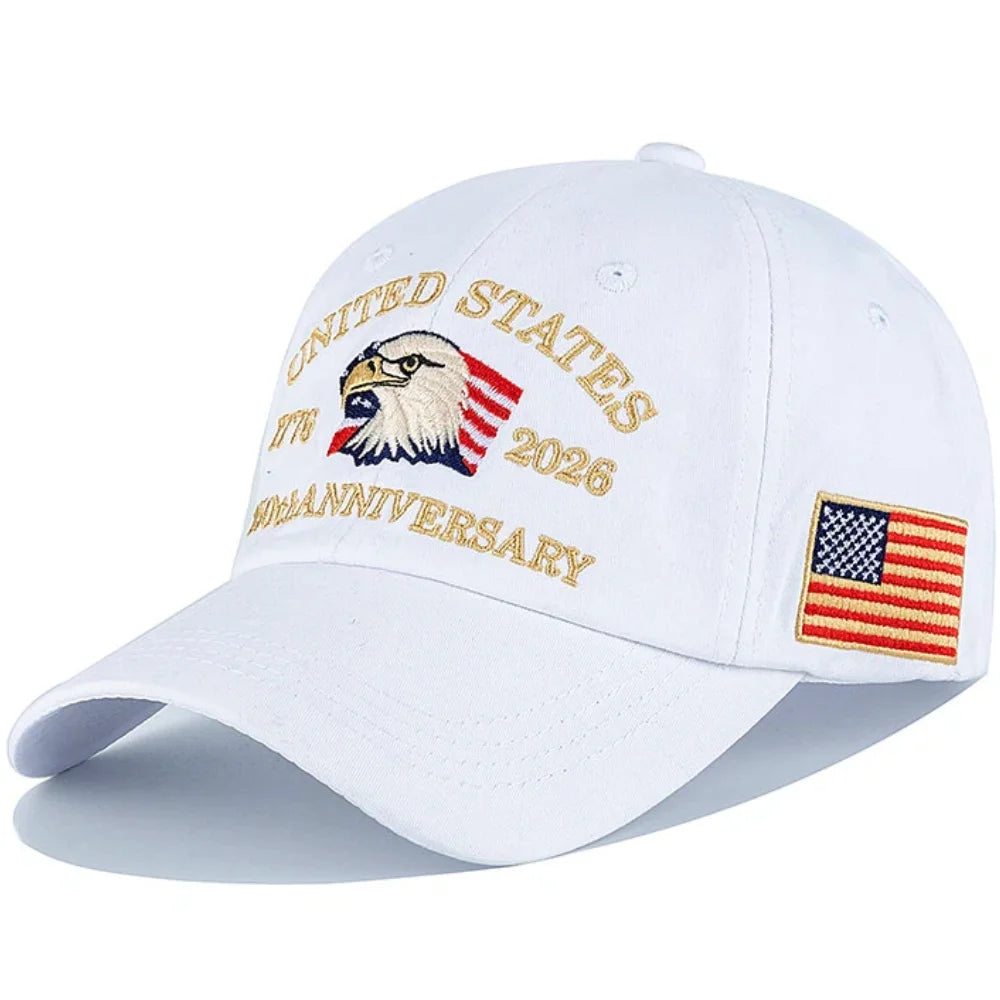 American 250th Anniversary Eagle Embroidered Baseball Cap