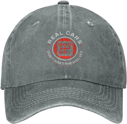 Real Cars Dont Shift Themselves Vintage Baseball Cap