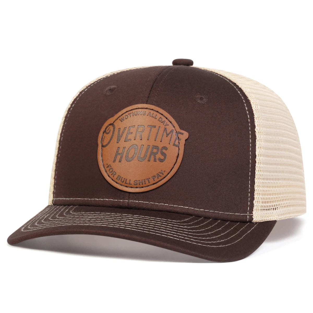 Unisex VERTIME HOURS Leather Label Baseball Net Caps