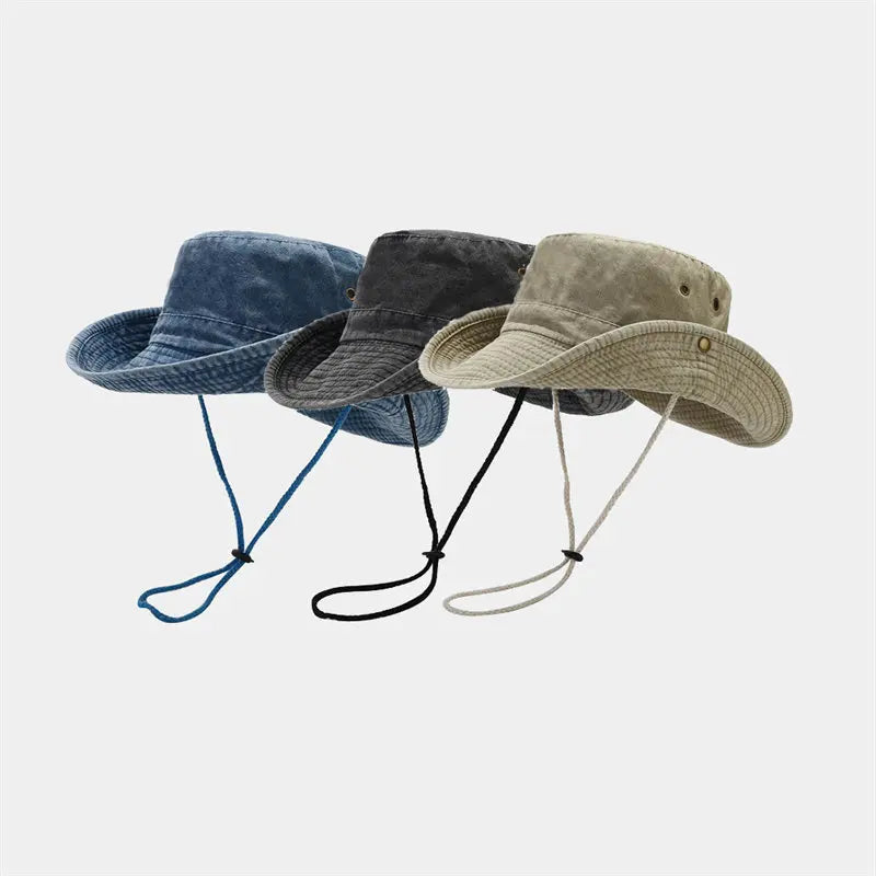 Cotton Solid Bucket Hat Unisex