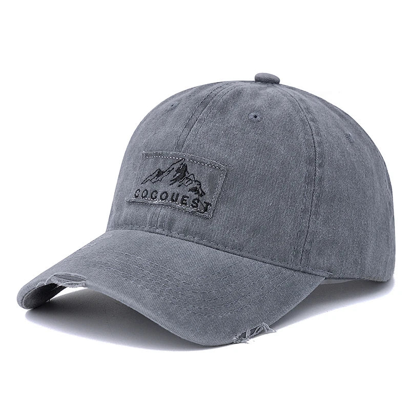 Vintage Mountain Peak Embroidered Baseball Cap