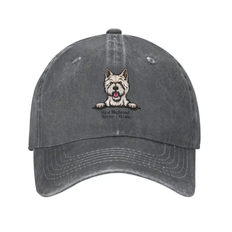 Peeking Westie Cotton Classic Baseball Cap