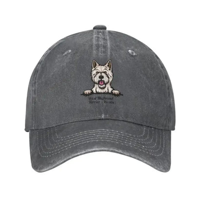 Peeking Westie Cotton Classic Baseball Cap