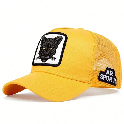 Animal Embroidered Rooster Mesh Baseball Cap