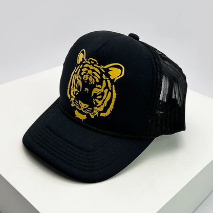 Tiger Letter Print Mesh Baseball Cap