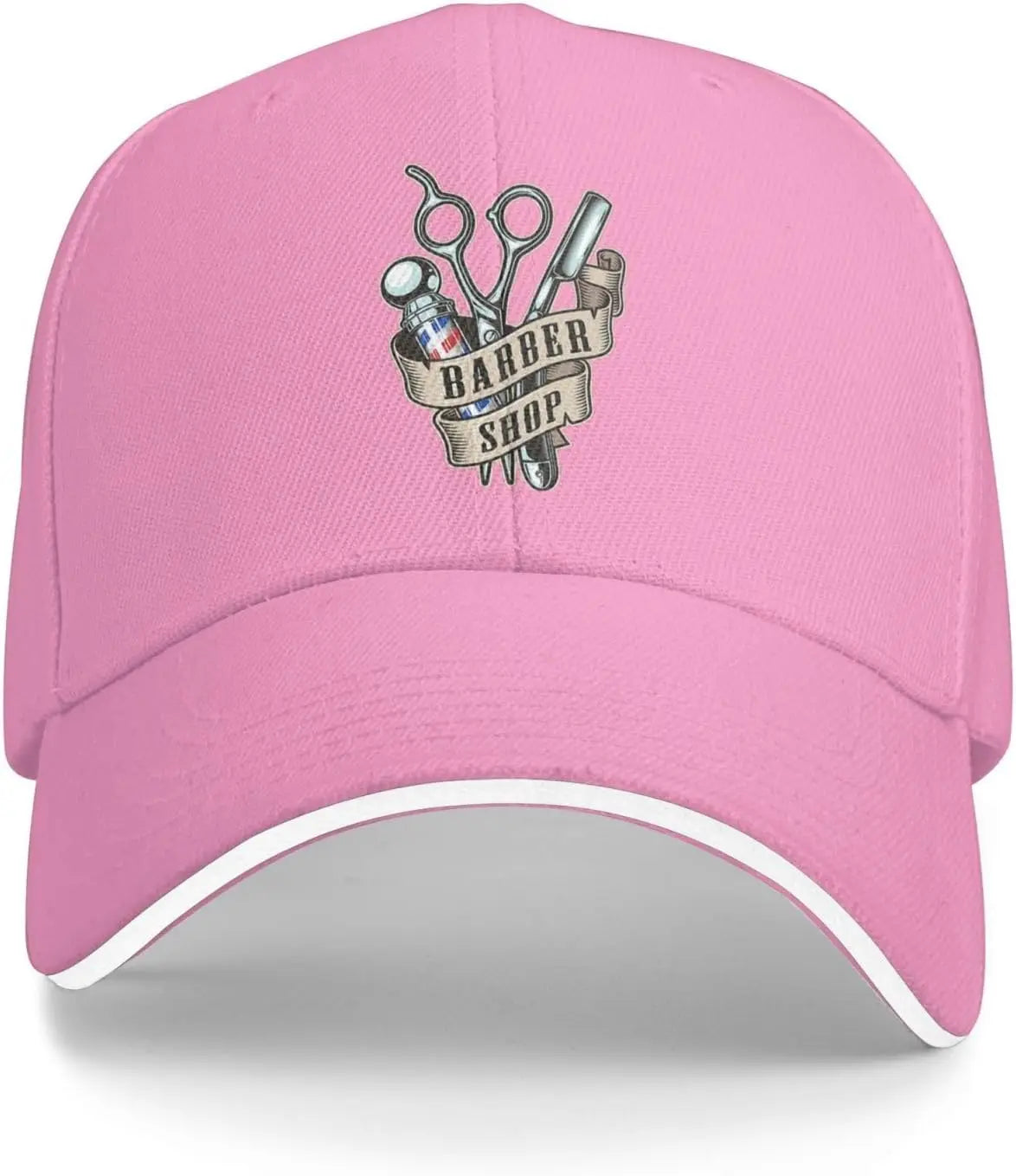 Barber Shop Scissors Razor Graphic Baseball Cap