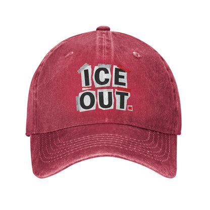 ICE Out Logo Cotton Adjustable Trucker Baseball Cap