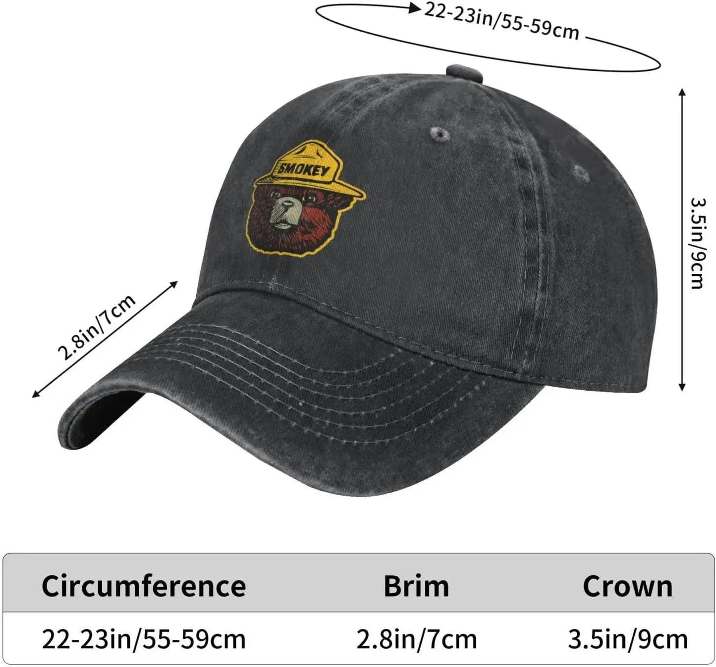 Smokey Bear Denim Trucker Baseball Cap