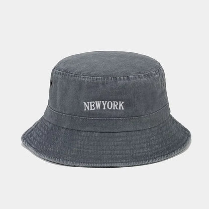 Spring Cotton Letter Travel Bucket Hat