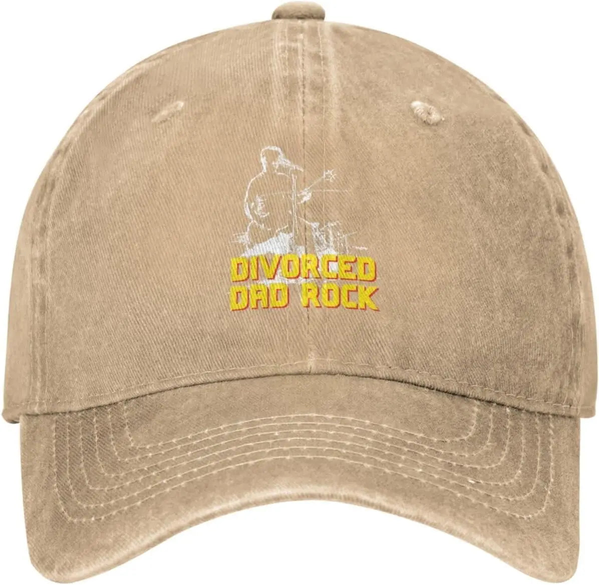 Divorced Dad Rock Distressed Washed Cotton Baseball Cap