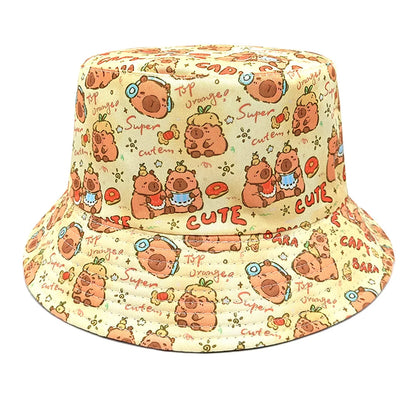 Unisex Capybara Cartoon Bucket Hat