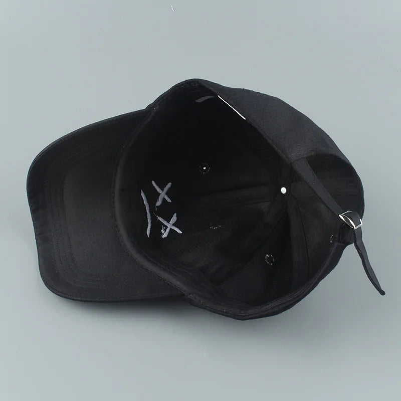 Sad Face Embroidered Cotton Dad Hat