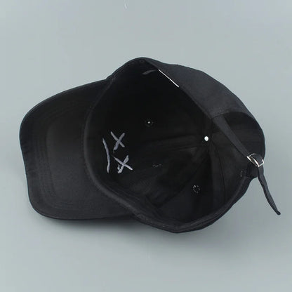 Sad Face Embroidered Cotton Dad Hat