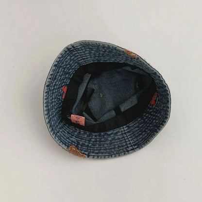 Washed Ripped Denim Fisherman Hat
