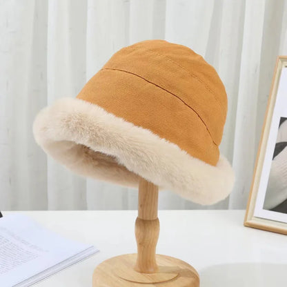 Wool Wide Brim Vintage Bucket Hat