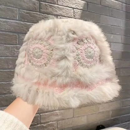 Women's Warm Knitted Wool Ear Protection Fisherman Hat