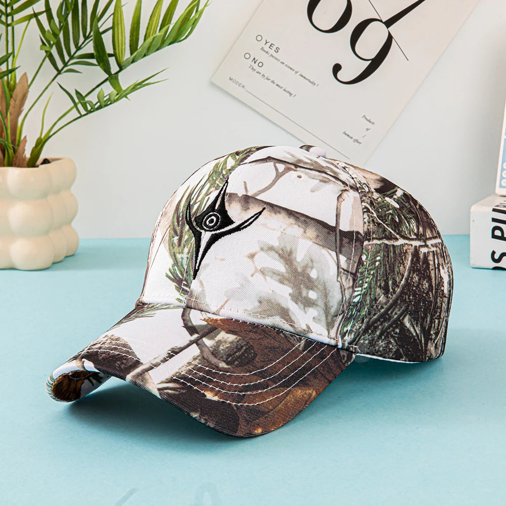 Unisex Leaf Print Camouflage Baseball Cap
