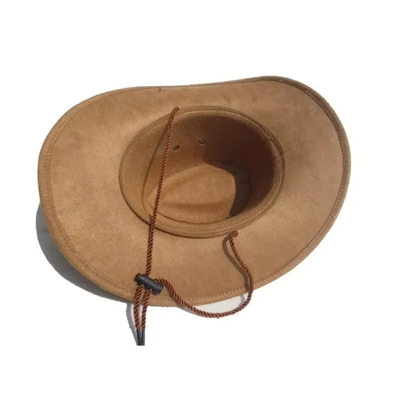 Faux Leather Western Cowboy Hat