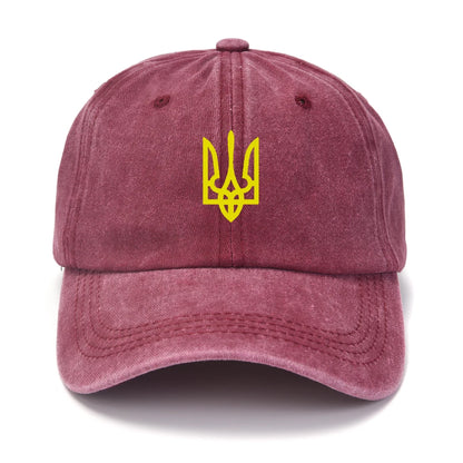Ukraine Washed Cotton Retro Emblem Unisex Baseball Cap